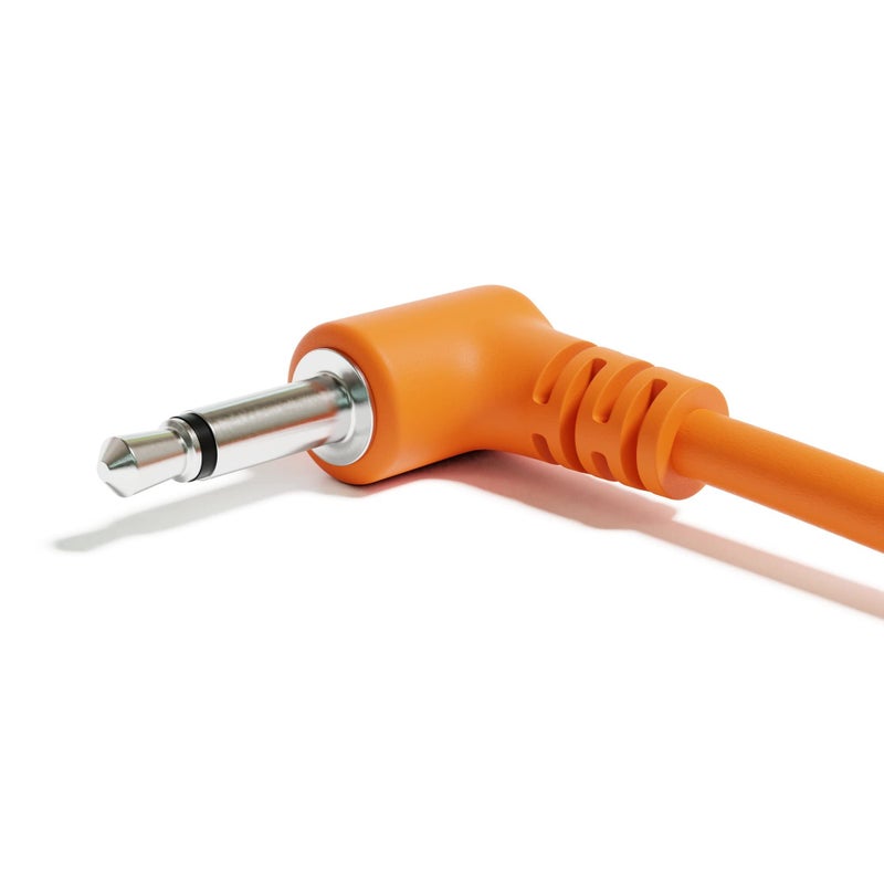 ExcelValley - Right Angle Mono Modular Patch Cables TS 3.5mm 1/8 inch Eurorack Synthesizer [6A-Pack | 30 cm - 11.81"] - Image 3